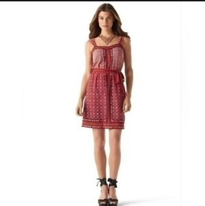 White House Black Market Labyrinth Print Chemise Dress Size Small